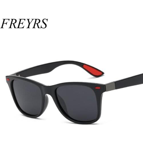 FREYRS DESIGN Men Women Classic Retro Rivet Polarized Sunglasses Lighter Design Square Frame 100% UV Protection 5329 F