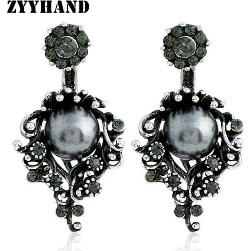 Nepal Style women luxury pearl heavy earrings lady engagement classical jewelry girl anniversary Drop Earrings