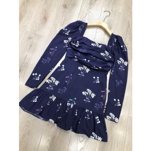 Zk547 High quality New Fashion Women 2021 spring Dress Luxury famous Brand European Design party style dress