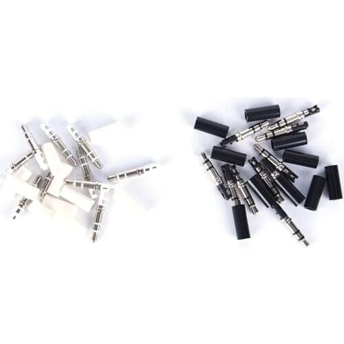 10PCS 3.5mm 3 Pole Stereo Headset Plug Jack Outlet Adaptor Connector