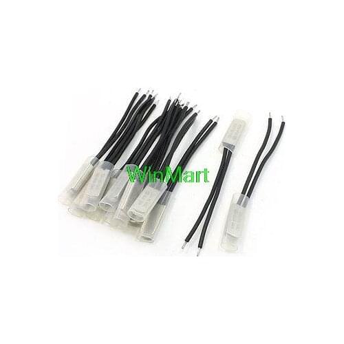 12pcs 115C Bimetal Thermal Thermostat Temperature Control Switch N/C 250V 5A