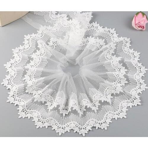 15Yards 18cm Guipure Lace Fabric Polyester Embroidered Wedding Lace Trim Embroidery Lace Applique For Sewing Embellishment