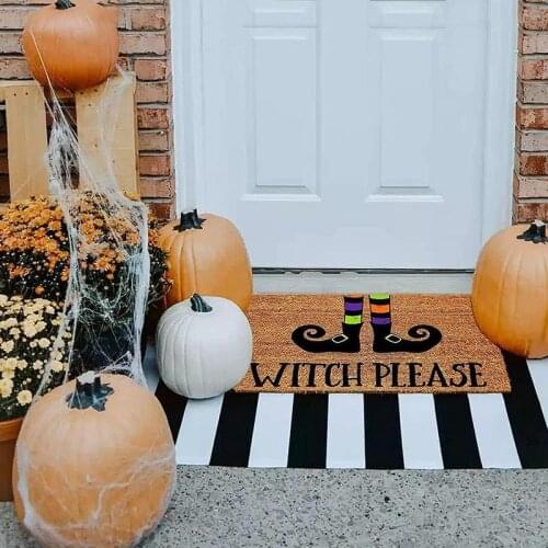 40x60cm Bathroom Kitchen Floor Mat Halloween Welcome Letter Doormats Entrance Doormat Anti Slip Floor Mats For Living Rooms