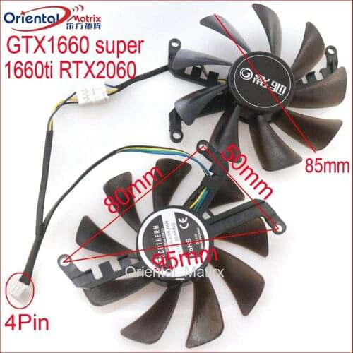 Free Shipping DC BRUSHLESS Fan GFY09010E12SPA 85mm 4Pin For GALAXY GTX1660 Super 1660ti RTX2060 Graphics Card Cooling Fan