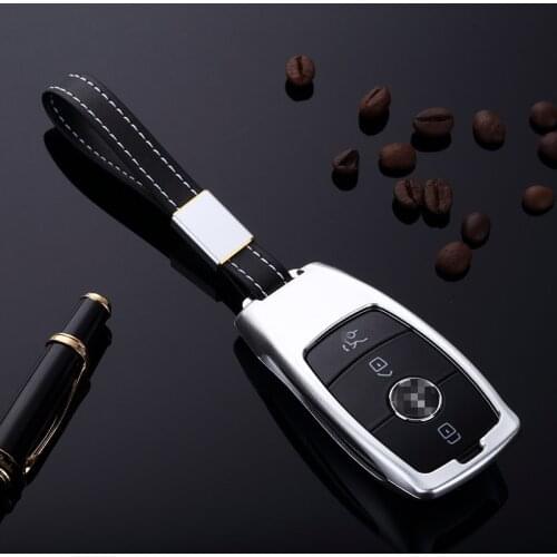 2021 New For Mercedes Benz 2017 E Class W213 Aluminum Alloy key chrome Chain Ring Cover key Case MentalCar Styling Accessories