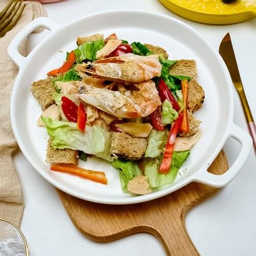 Ceramic Binaural Baking Pan Norbic Home Microwave Plate Heated форма для выпечки Steak Plate Round Bakeware