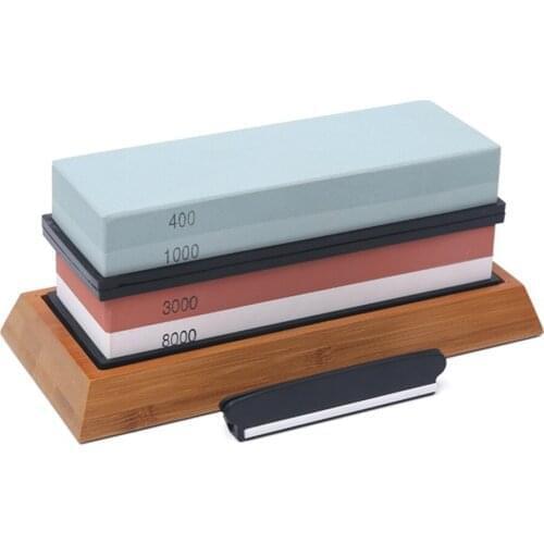 Kitchen Knives Sharpening Stones Set 400 8000 Grit Whetstone Kit with Flattener Knife Sharpner Waterstone Bar Grinding Stone
