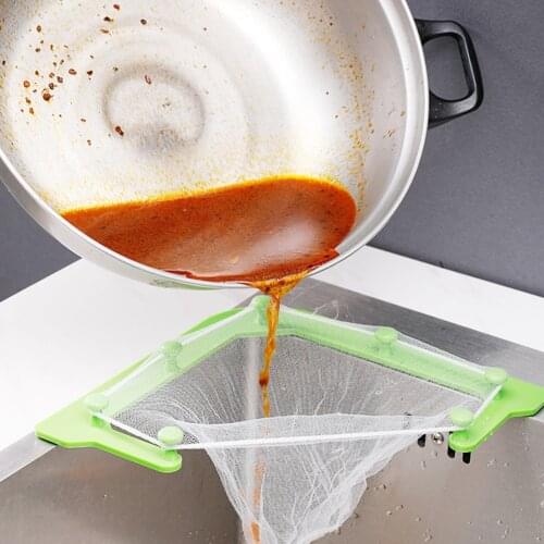 Kitchen Triangle Sink Filter Drainage Rack Strainer Sink Leftovers Filter Anti-blocking Funnel Household Kitchen Tool Dropship