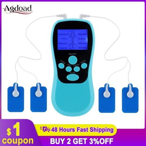 Mini Body Massager Muscle Stimulator Digital Meridian Massage Device Pulse Cervical Shoulder Neck Physiotherapy Pain Relief
