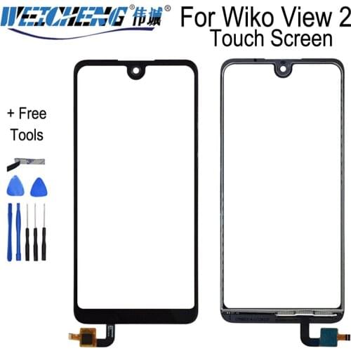 6.0'' Black New Touch Screen Digitizer Panel For Wiko View 2 Touch Panel Front Glass Lens Sensor Touchscreen+Tools