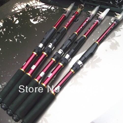 Wholesale 50pcs/lot 2.1M 2.1meter Carbon Telescopic Fishing rod long shot sea rod fishing pole Free Shipment