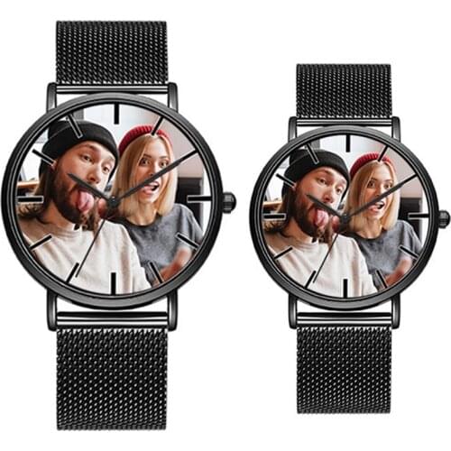 A3321w creative wrist watch put with your own photo design buyers logo alloy strap black casual sport lovers 2018 fashion