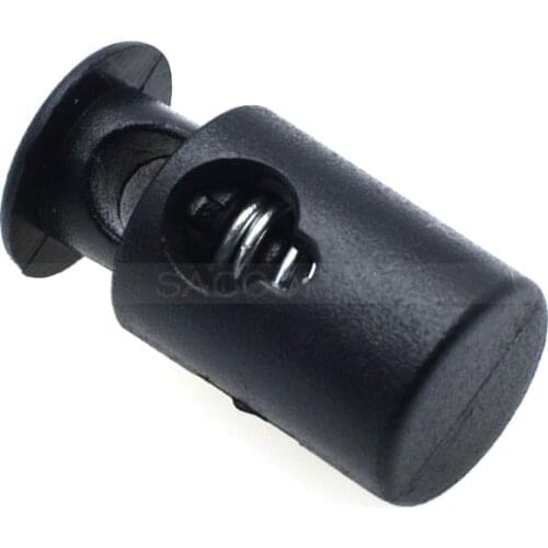 50pcs/pack Mini Cord Lock Stopper Widely Used For Garment Accessories/Bags/Shoe Lace Black