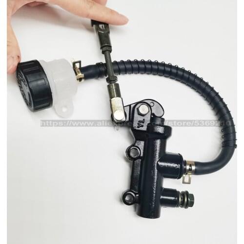 Folding Rear Foot Brake Hydraulic Master Cylinder Pump Reservoir For Motorbike ATV Dirt Bike