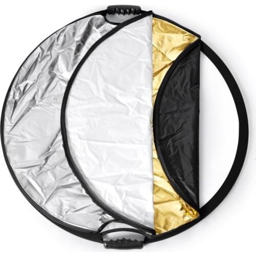 Neewer 5-1 Portable Round 43''Inch/110cm Multi Camera Lighting Reflector/Diffuser Kit with Grip+Carrying Case for Photography