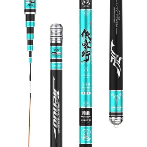 60T Carbon Fiber Fishing Rod 3.6M-7.2M Carp Fishing Stick 4H 5H 6H Super Hard Telescopic Wedkarstwo Olta Hand Pole