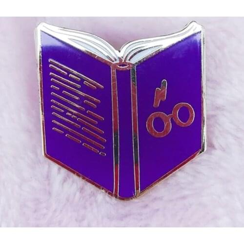 Magic book brooch pin wizardry bookish gift