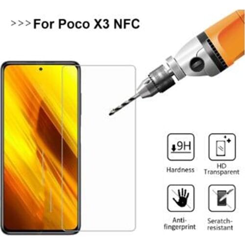 Tempered Glass For Poco X3 NFC Screen Protector 9H Phone Protective Film For Pocophone Poko Poxo F3 M3 Poco X 3 NFC Glass Cover
