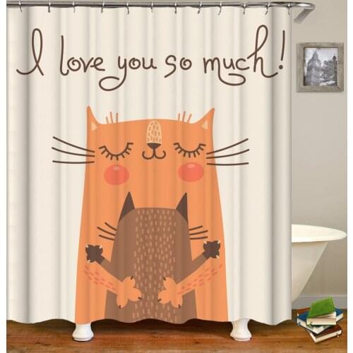 Nordic Wind Modern Contracted Lovely Cartoon Sexy Beauty Shower Curtain Partition Waterproof Mildewproof Bathtub Decoration