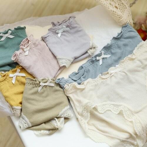 Soft Waffle viscose Seamless Panties women fashion autumn simple lingerie women traceless Panties slip femme plus size N764