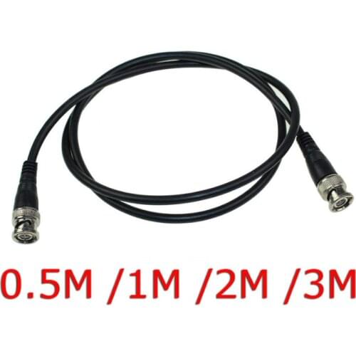 0.5M /1M / 2M /3M BNC Male to BNC Male M/M RG59 CCTV Camera Coaxial Cable Adapter Lead Jumper Coax Male Extension Cable