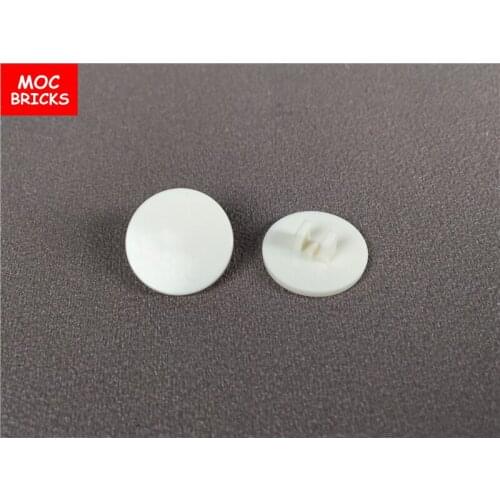 20pcs/lot MOC Bricks White Road Sign Clip-on 2 x 2 Round fit with 30261 Building blocks DIY bricks figure toys for children