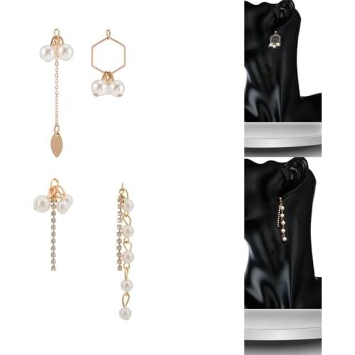 2020New 60Pcs Pearl Asymmetry Tassel Button for DIY Jewelry Earring or Necklace Pendants Accessories ER118-ER119