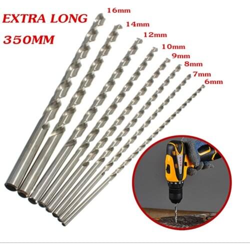 350 mm HSS Extra Long Twist Drill Bit Auger Twist Drill Bit Straight Shank Drill Bit 14mm Straight Shank Design new
