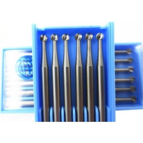 6pcs/set DIY Jewelry Tool Rotary Jewelry Burs Polishing Tools Drill Engraving Bits Grinding Burs diameter 2.35mm