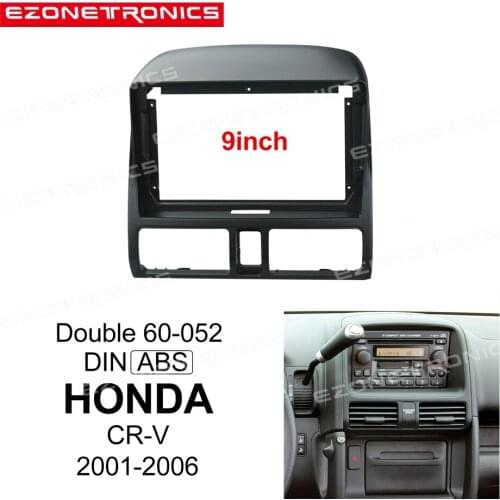 2Din 1din Car DVD Frame Audio Fitting Adaptor Dash Trim Facia Panel 9inch For Honda CR-V 2001-2006 Double Din Radio Player