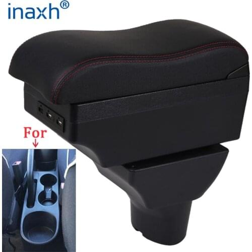 For Hyundai I20 Armrest Interior Parts special Retrofit parts Car Armrest Center Storage box with USB LED light Curved surface