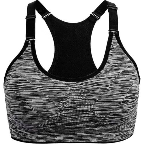 Shakeproof Fitness Underwear Push Up Seamless Yoga Running Tops Quick Dry Sports Bra Women Padded Wirefree Adjustable
