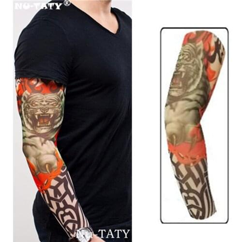 Nu-TATY Chinese tiger Man&woman style Tattoo Sleeve Stockings Body Art Leggings Cool Boys Girls Party Wearings