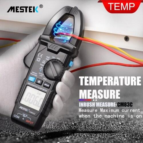 Digital Clamp Meter MESTEK CM83D Auto Range DC AC Voltage Pliers Ammeter Ampere NCV Ohm Tester Multimeter Electrician Tool