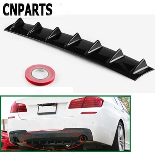 CNPARTS For Audi A4 B7 B5 A6 C6 Q5 Honda Civic 2006-2011 Fit Accord CRV Car Rear Bumper 3D Cool Shark Spoiler Stickers