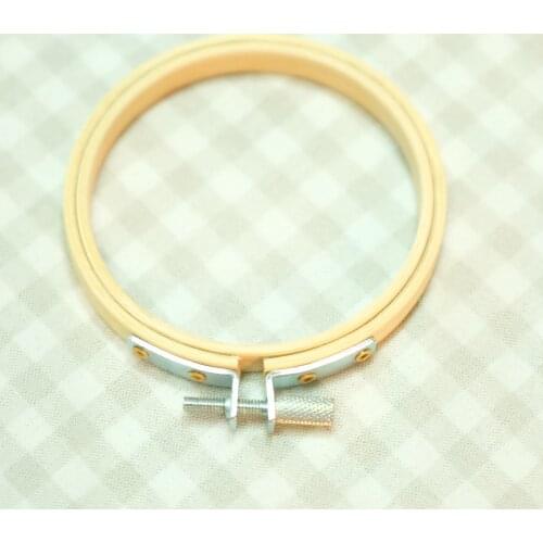 Kids Small Teaching Embroidery Hoops Bamboo Circle Cross Stitch Hoop Ring 4inch 10cm