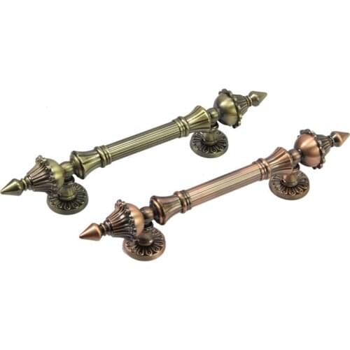 1pcs Door Handle Antique Zinc Alloy 280-550mm Length Handle Door Pull Bronze Gate Hotel Entrance Shopping Mall Door Handle