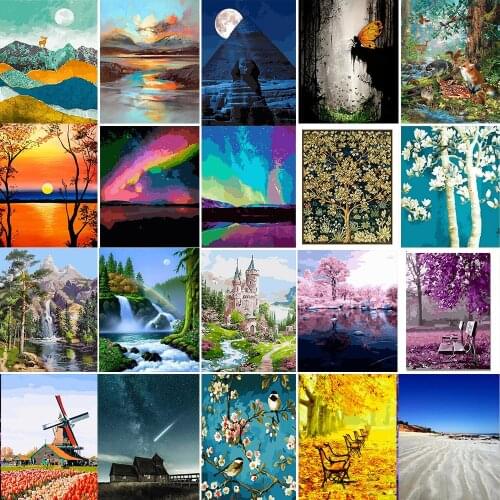 Paint By Numbers For Adults Children HandPainted Beautiful Scenery Oil Painting Home Decor Acrylic Painting