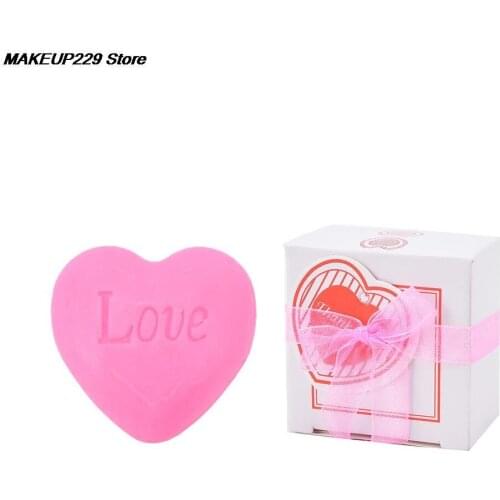 Handmade Love Heart-shaped Design Bath Soap Wedding Party Love Gift Valentine Gift 1pc Soap