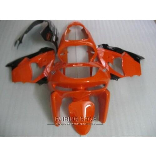 Unpainted motorcycle fairing kit For Kawasaki ZX9R 98 99 orange black fairings set ninja zx9R 1998 1999 XG17