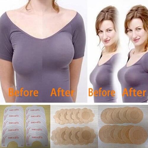 Mention Placket Invisible Chest Patch Flower Round Breast Lift Breast Lift Chest Breathable Silicone Breast Against Protrusion
