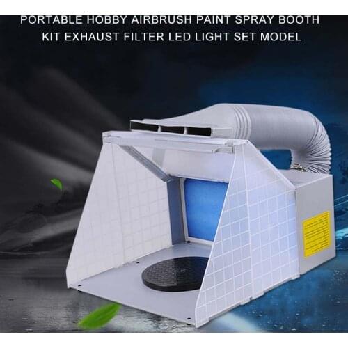 Hobby spray gun paint spray booth kit exhaust filter LED light source set model tools Home Supplies