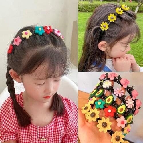 Cute Flower Strawberry Hair Band For Girls Child Hair Clip Handmade Hairbands Headband Birthday Gifts Headwear Hair Accessories