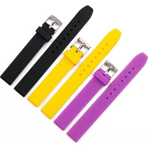 Silicone strap buckle 14mm watch accessories sports waterproof watch with for children and women womens bracelet watch band