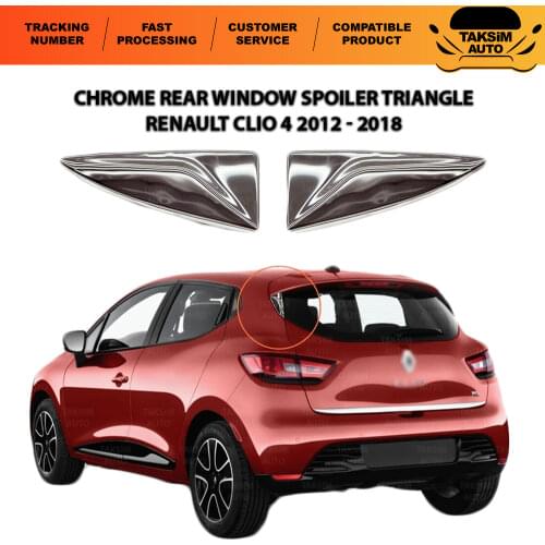 Renault Clio 4 For chrome Glass Apron Triangle 2 Piece-2012-2018 Models Compatible With Quality Car Accessory