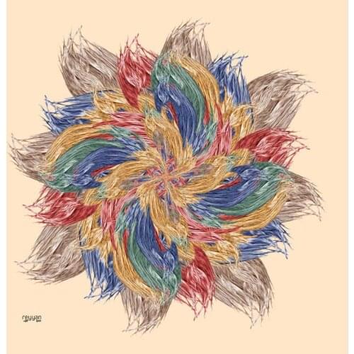 REYYAN SILK TEXTURED OYALIK WRITING-PATTERN-16262-COLORS-25