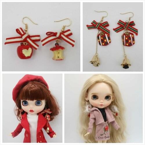 Christmas Earrings Blyth dolls Accessories Earrings