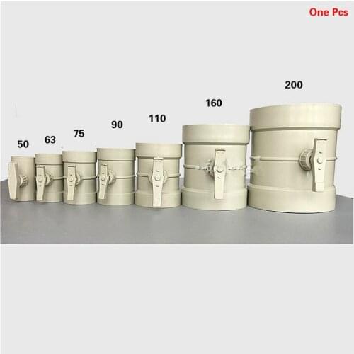 HVAC manual plastic air valve 50/63/75/90/110/160/200mm volume flow rate damper air duct valve ABS Gas Valve of ventilation pipe