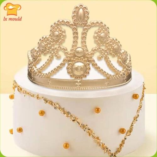 LXYY DIY Handmade Chocolate Cake Decoration Baking Moulds 3D European Style Princess Crown Fondant Silicone Molds