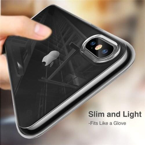 Silicone Case for iPhone 6 6s 7 8 Plus Soft Transparent Cover for iPhone X Shockproof Clear Case Fundas for iPhone 8 7 Phone Bag